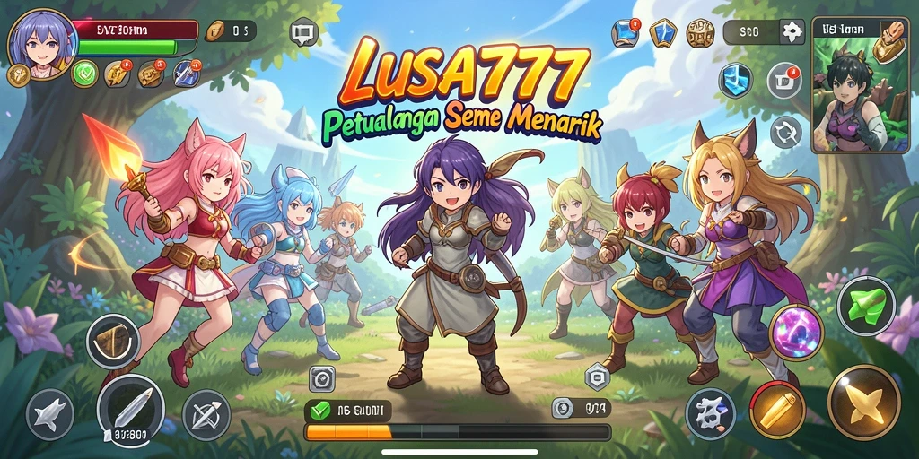 Menampilkan aksi seru dalam gameplay Anime LUSA777.