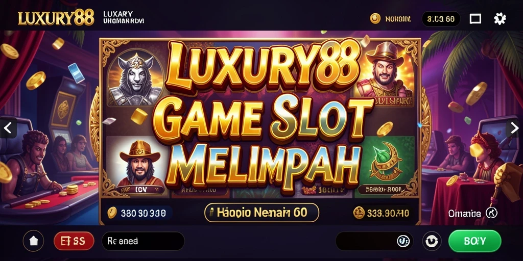 Tampilan gameplay Slot LUXURY88 yang memukau dan penuh warna.