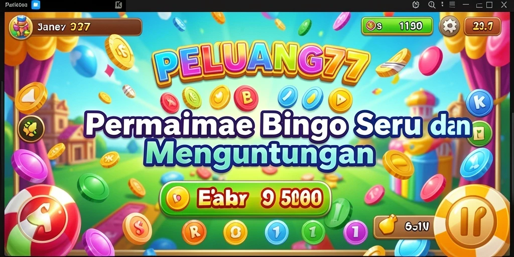 Screenshot gameplay PELUANG77 menampilkan serunya permainan Bingo.