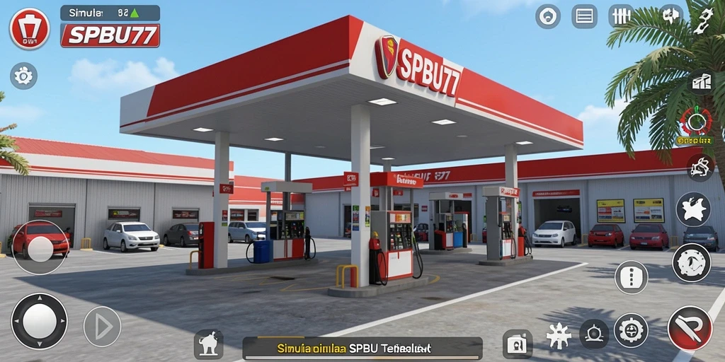 Tampilan gameplay SPBU77 yang menarik dan interaktif.